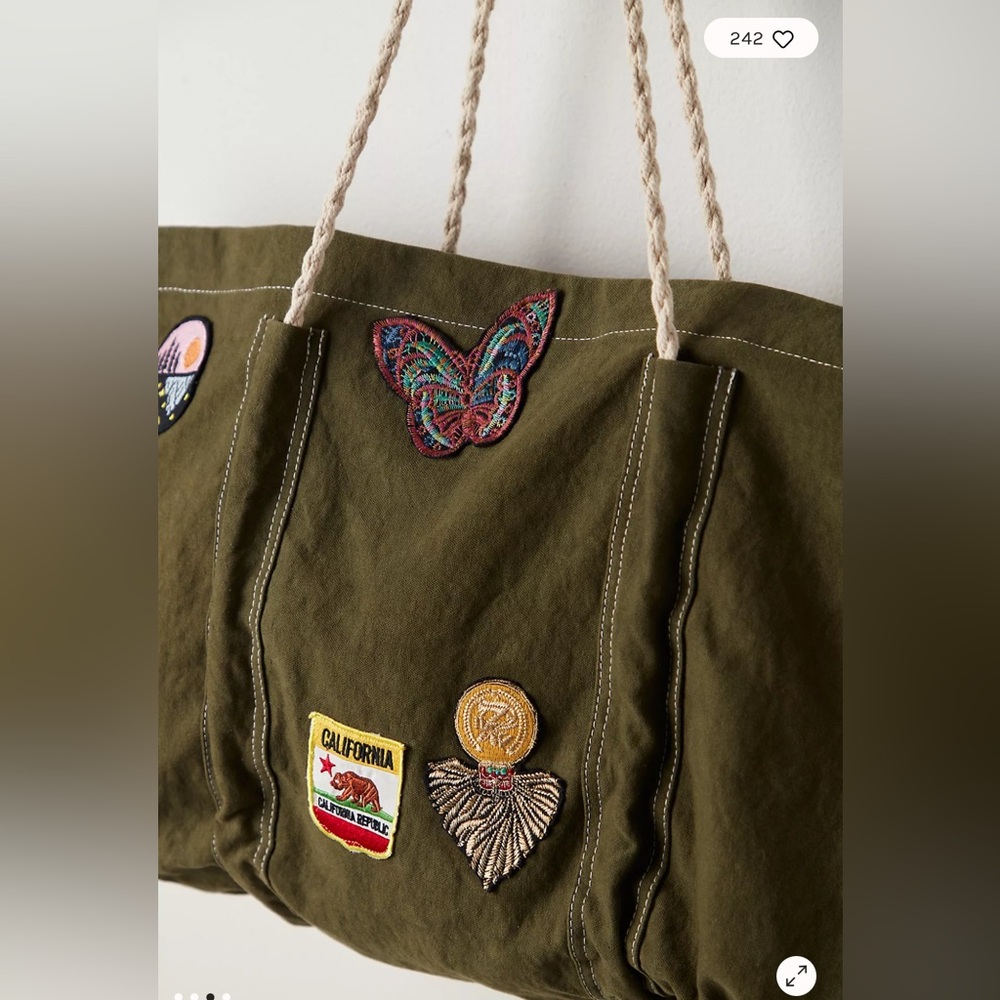 Free People Been There Badge Tote Bag, NWT - Picture 4 of 10